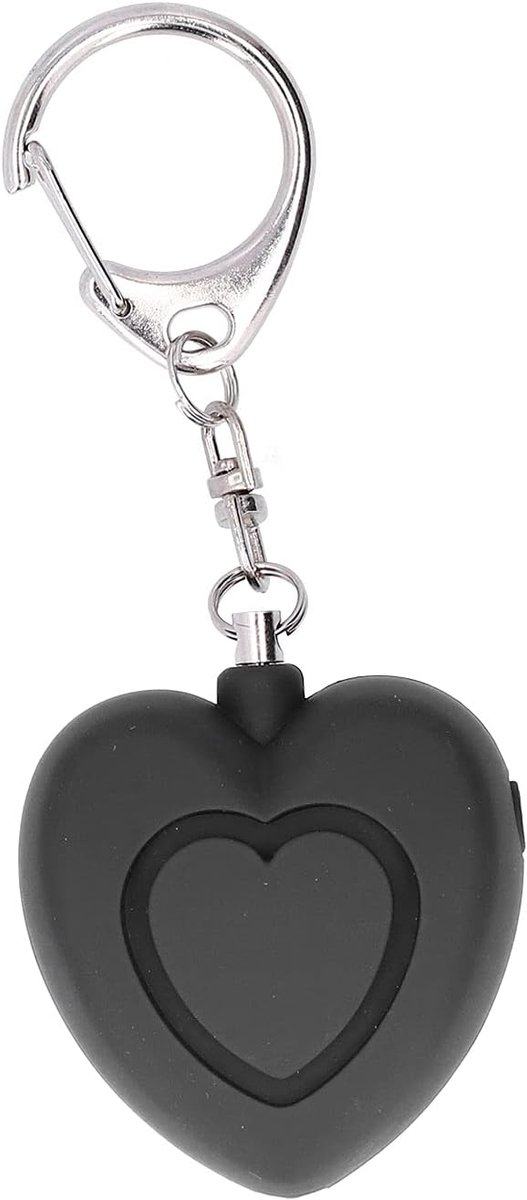 130dB Personal Alarm Keychain, Self Defense Alarm with LED Light Heart Shaped Security Alarm Keychain for Older Women - ShopVlot