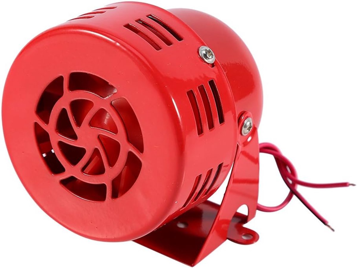 SnelShoppen - Sirene Alarm 12V Metaal Elektrische Auto Truck Motorfiets Sirene Alarm Hard en Loud 50s Rood - Veiligheid en Bescherming
