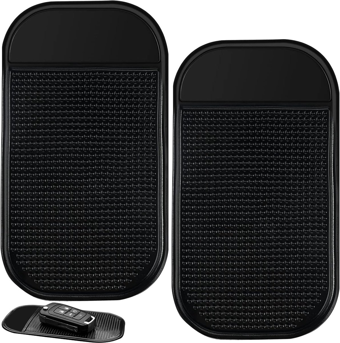 Niet-slipmat 14×8cm - Siliconen - Herbruikbaar - Houdt telefoon en sleutels op dashboard - SnelShoppen