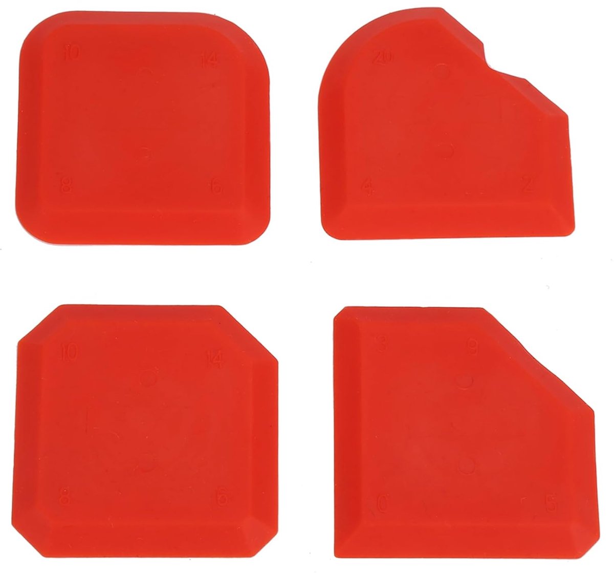 SnelShoppen - Clean Sealant Scraper Set - 4 delige kit voor het reinigen en afwerken van siliconenvoegen, multifunctionele hoek- en randtools voor gla