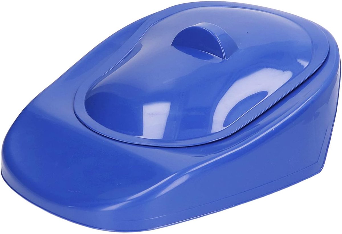 SnelShoppen - Bedpan voor Thuisgebruik, PP Bedpan met Deksel en Handgreep, Geschikt voor Ouderen en Zwangere Vrouwen, Grote Capaciteit en Ergonomisch