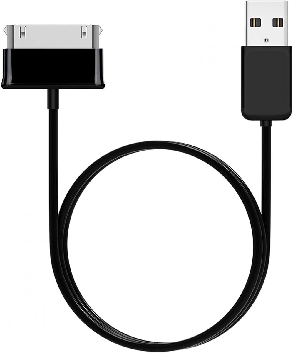 SnelShoppen - USB Oplaadkabel Datakabel 1M Geschikt voor Galaxy Tab 2 10.1 P5100 P7500 7.0 Plus T859 Zwart, Hoge Kwaliteit, Duurzaam, Veilig, Ideaal v