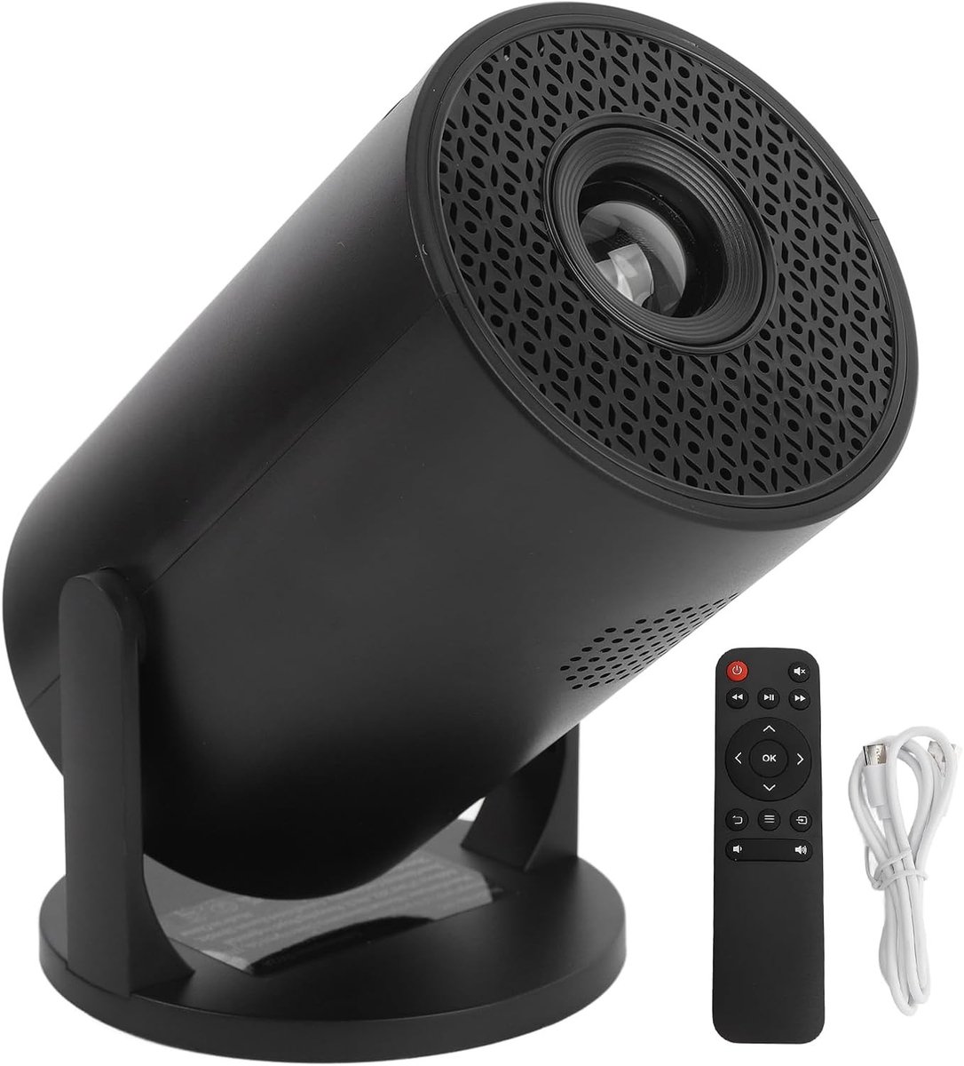 Draagbare Mini Projector met 1080P Resolutie, Bluetooth en 270° Rotatie voor Thuisbioscoop en Buitenfilms met Afstandsbediening