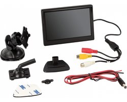 LCD monitor 5" met 2x RCA inputs.