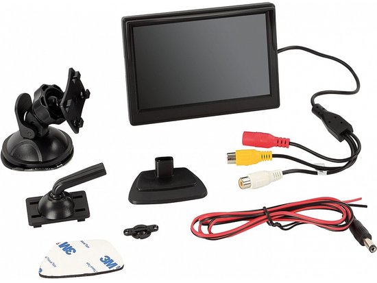 LCD monitor 5" met 2x RCA inputs.