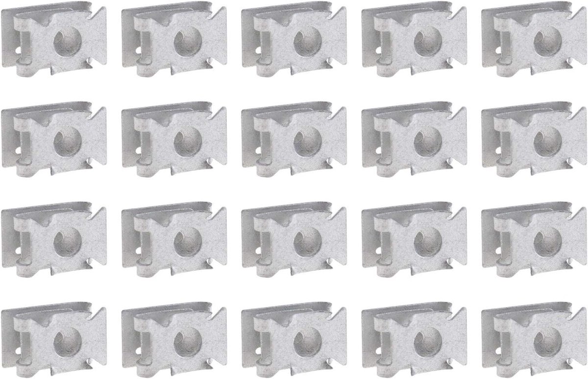 SnelShoppen - 20x M5 Spire Basis Clips Snelmoeren Wielen Boog Onder Box Interieur Exterieur Metaalschroef Bevestigingsmiddelen N90959101