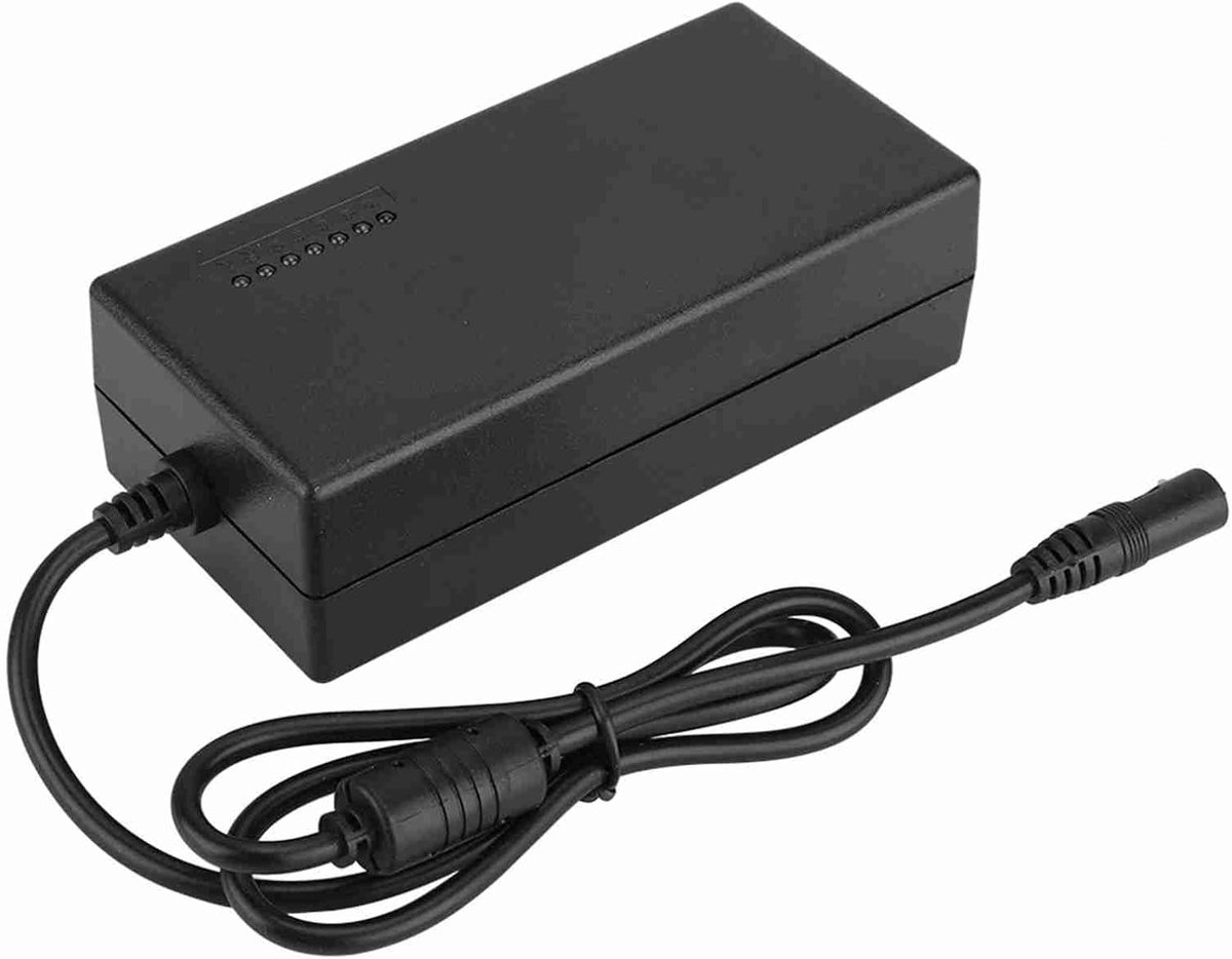 SnelShoppen - Power Adapter 12-24V Verstelbare Voltage 96W Laptop Adapter met 8 Verwisselbare Stekkers en 7-Snelheden Schakelaar
