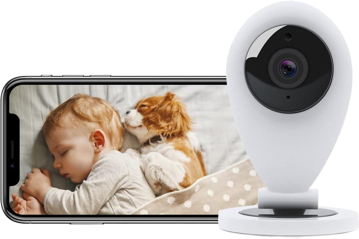 Wifi Camera - Binnen Camera - Huis Bewaken - Tweeweg Audio - 6m Nachtzicht - Wit