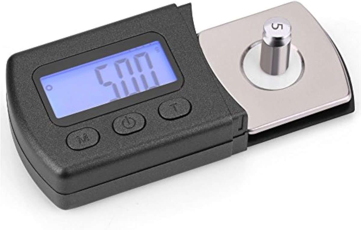 SnelShoppen - LCD Digitale Cartridge Stylus Tracking Force Tester Schaal 0.01g met 5G Kalibratiewicht voor Platen en Vinyl