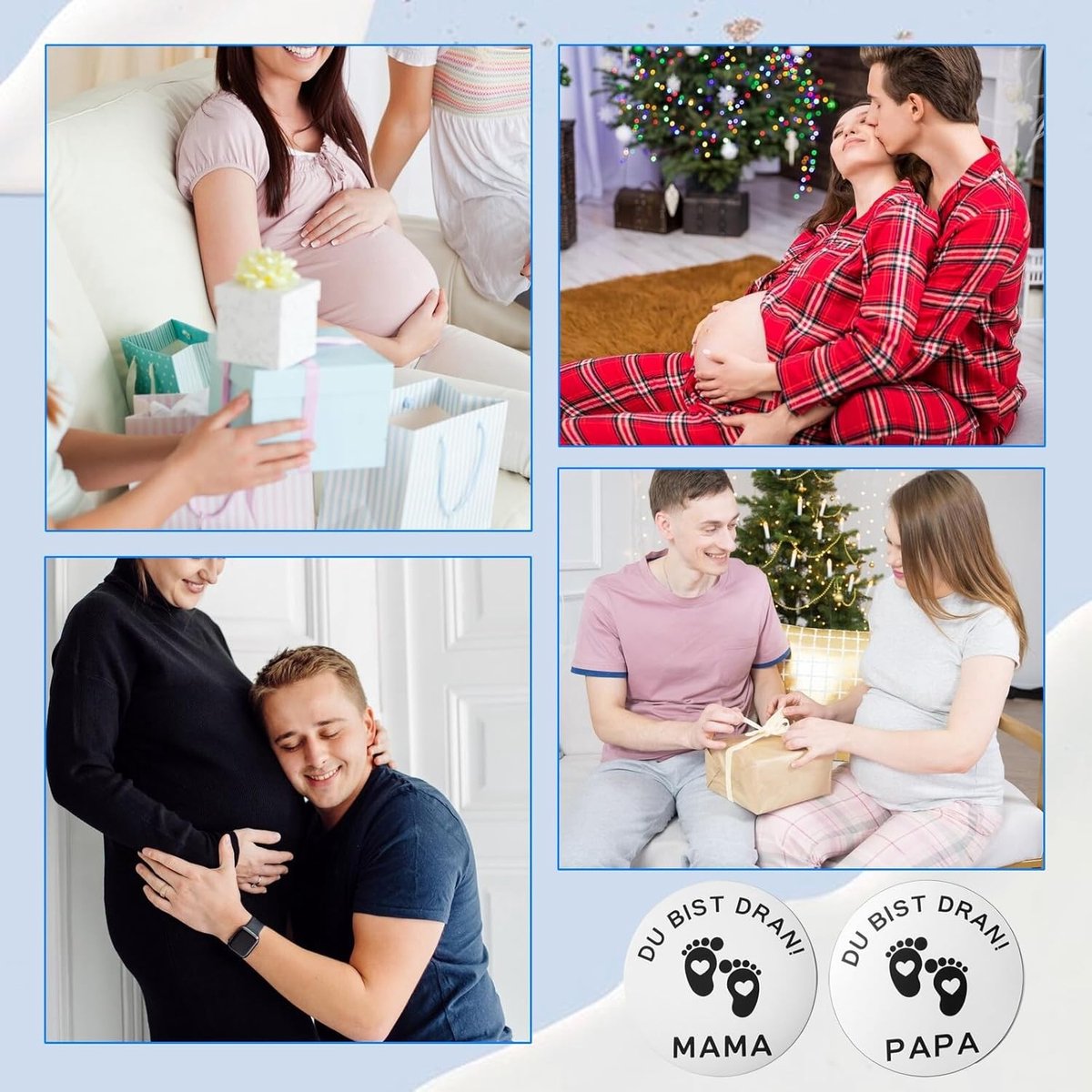 Dubbelzijdige munt voor nieuwe ouders, grappige babycadeaus met geschenkdozen, originele kraamcadeaus voor moeders en vaders