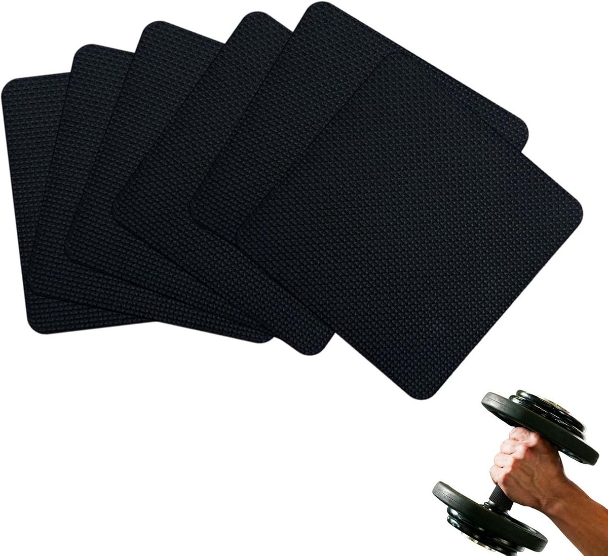 Grippads set 6-delig - antislip neopreen - 11 x 11 cm - ideaal voor gewichtheffen - SnelShoppen