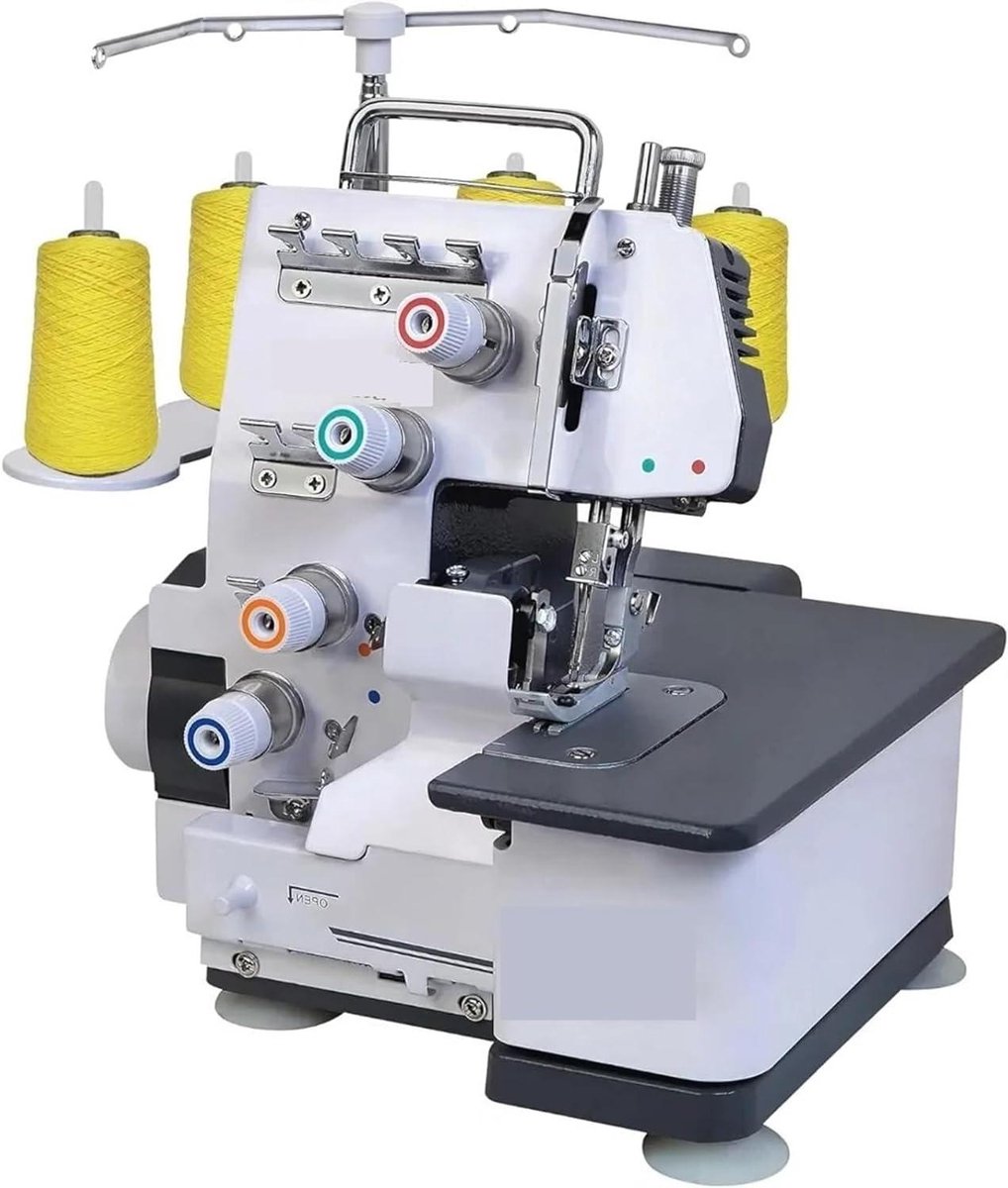 Overlockmachine - Lockmachine Naaimachine - Stoffen Afwerken - Zwaar Metalen Frame - 260x260x300 mm - Grijs