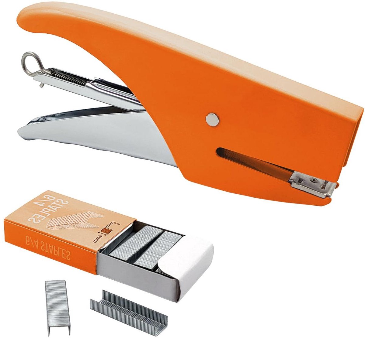 Nietverwijderaar Perforator Nietmachine - Kantoor Combinatie - Papier Verwerken - 3-in-1 Functionaliteit - Compact Formaat - Oranje