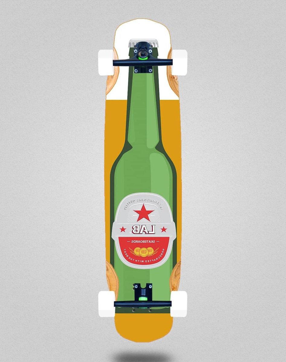 Longboard Skateboard Compleet board Cruisen en skateboarden Mix Bamboo constructie 38 x 845 inch Natuurlijk