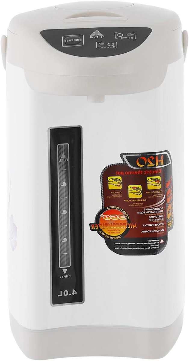 Warmwaterdispenser - Thermoskan Waterkoker - Heet Water Zetten - Drie Uitvoermethoden - 4 Liter - Wit