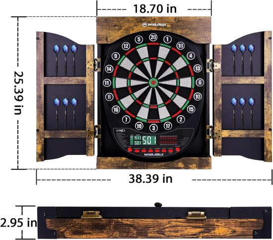 Elektronisch Dartbord - Soft Tip Bord - Spel en Plezier - 354 Spelvariaties - 50.8 cm Diameter - Met Lichten van Merkloos — afbeelding 3
