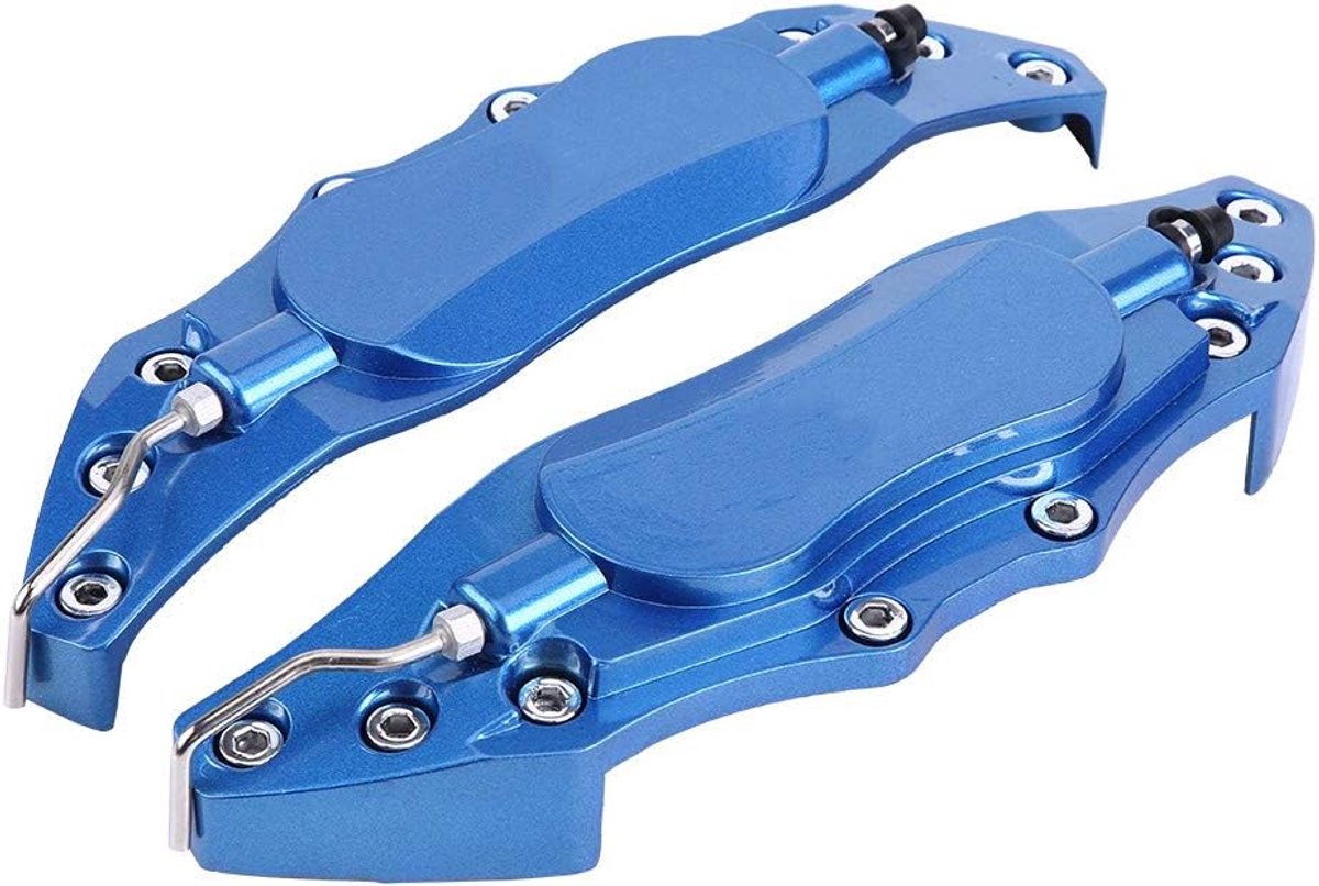 SnelShoppen - Aluminium Remklauwbeschermer Bedekte Hoge Precisie 16in-17in Medium Wielnaaf Blauw - Bescherming en Esthetiek voor Auto