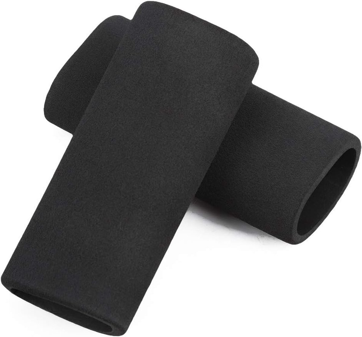 SnelShoppen - 2 Stuks Zwarte Antislip Motorfiets Stuursponshoezen - Handvat Afdekking voor 3.17-3.68cm - Verbeterd Comfort en Gripp