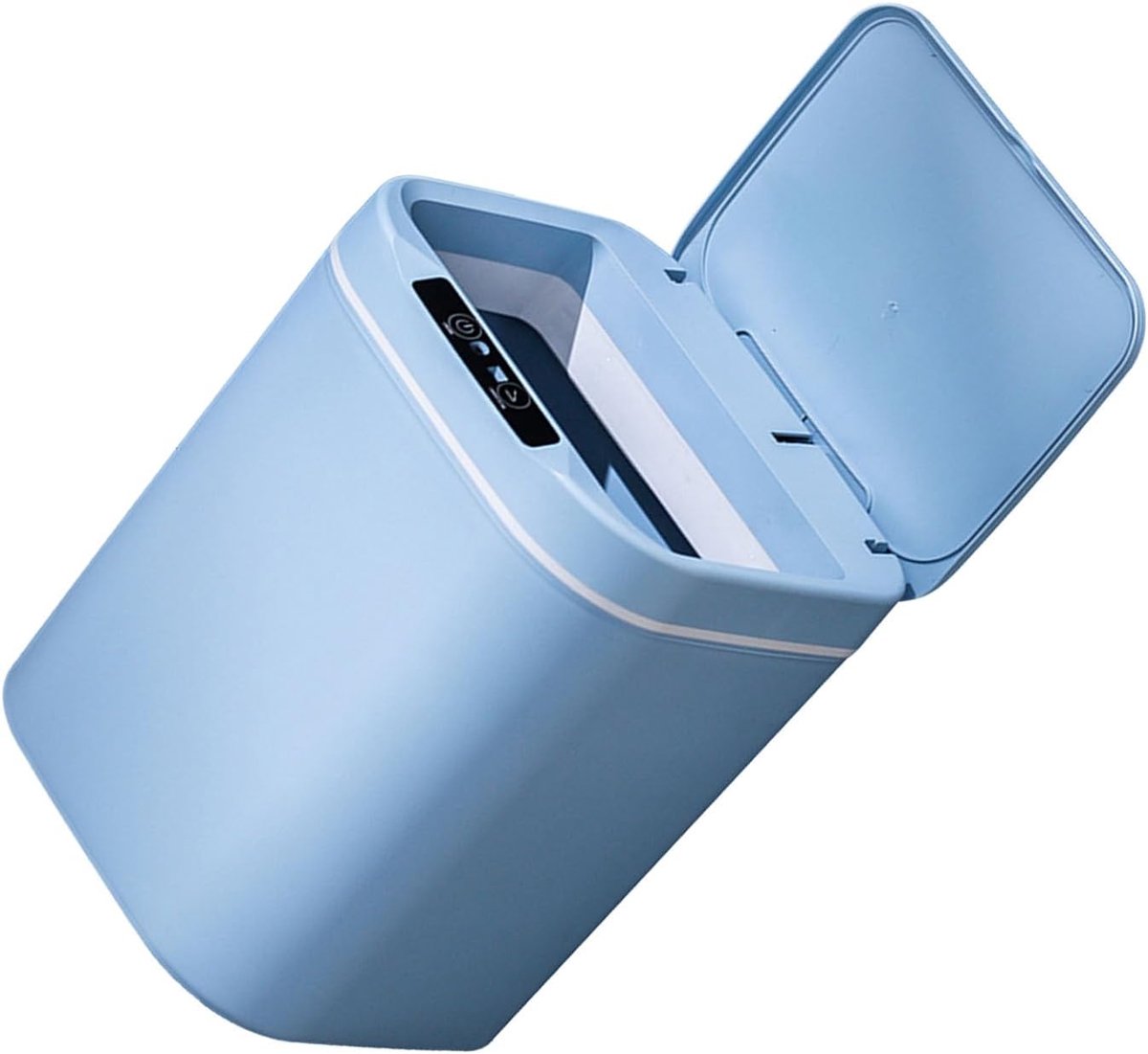 SnelShoppen - 15L Knock Sensor Afvalbak, Touch Prullenbak met Deksel, Automatische Infrarood Sensor voor Kantoor, Thuis, Badkamer, Handmatige Modus, A