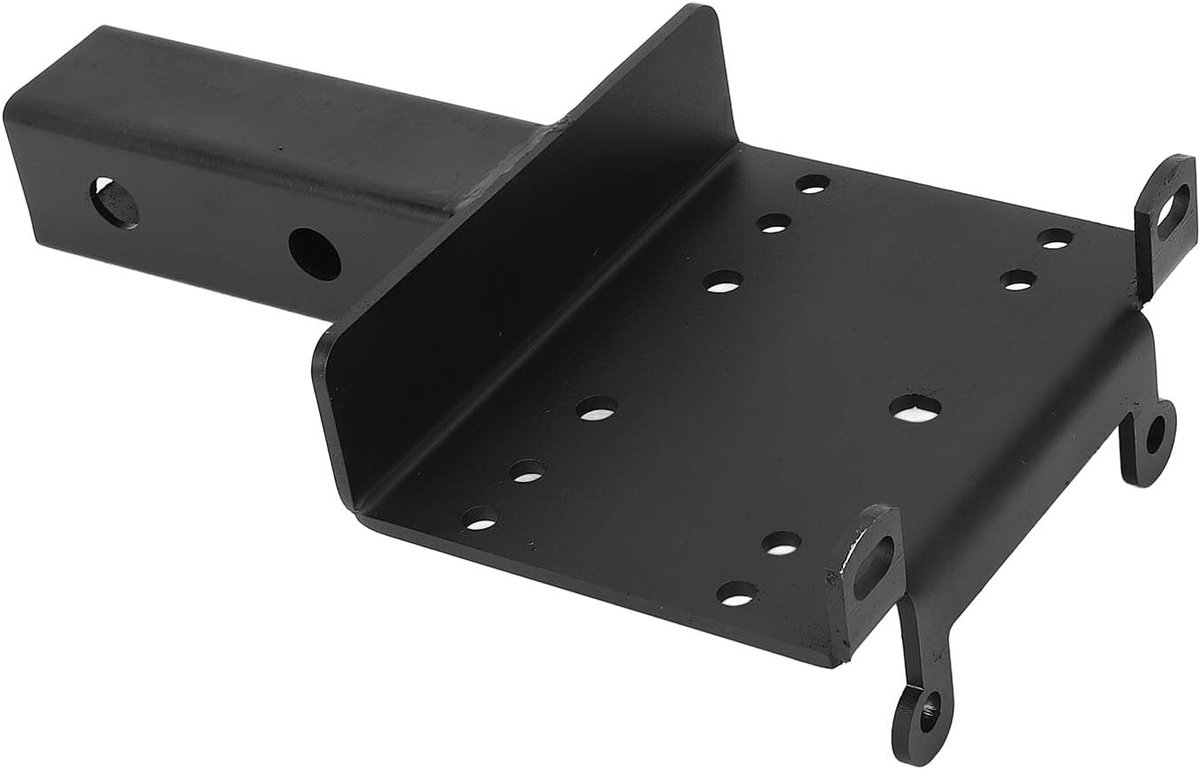 SnelShoppen - Universele 2 Inch Trekhaak Bevestigingsplaat voor ATV's, UTV's en Tuingereedschap - Stevige Lierbeugel met Robuuste Constructie