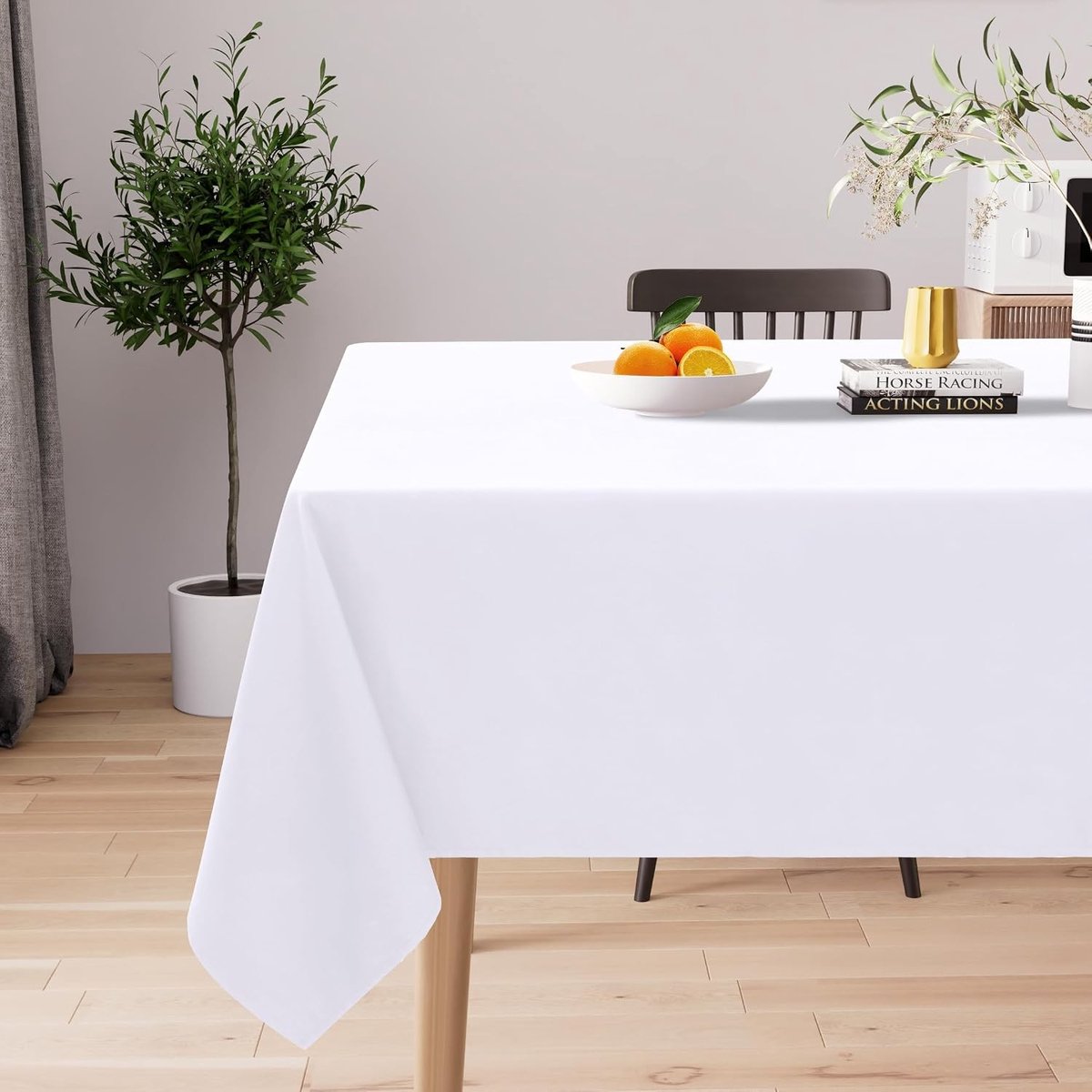 Tafelkleed met Lotus Effect, Rectangular 140 x 240 cm, Waterafstotend, Vuilafstotend en Wasbaar voor Feesten en Keuken, Wit