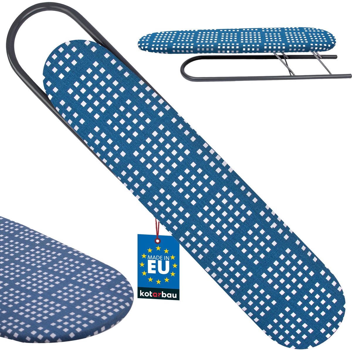 KOTARBAU® Mouw Strijkplank - Strijkplank voor Mouwen - Mouwplank 50 x 11 cm - Inklapbare Strijkplank - Blauw