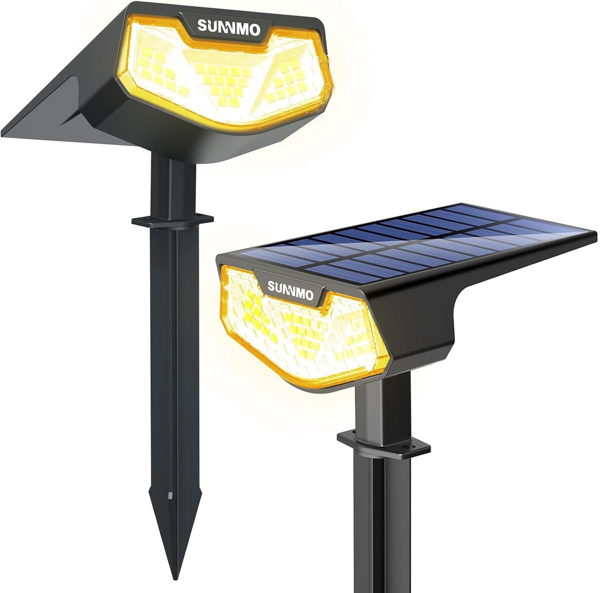 SnelShoppen - Buitenverlichting Solar Tuinlampen 32 LED Hooghelder 3000K Waterdicht IP65 Winterbestendig Tuinverlichting Decoratieve Verlichting
