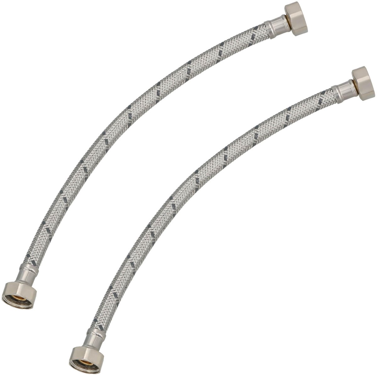 KOTARBAU® 2 Stuks - Flexibele Aansluitslang 1/2" x 1/2" - Flexibele Kraanslang 40 cm - Sanitaire Aansluitslang - Flexibele Verbindingsslang - Aansluitslang Armatuur - met Roestvrijstalen Vlechtwerk