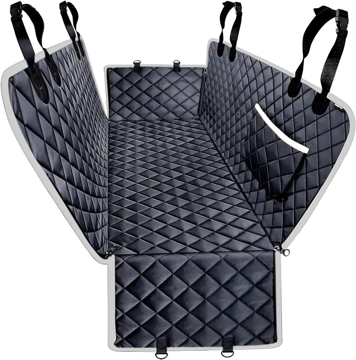 Autostoelhoes Hond - Hondenmat Auto - Reizen met Huisdier - Waterdicht & Antislip - Universeel - Zwart
