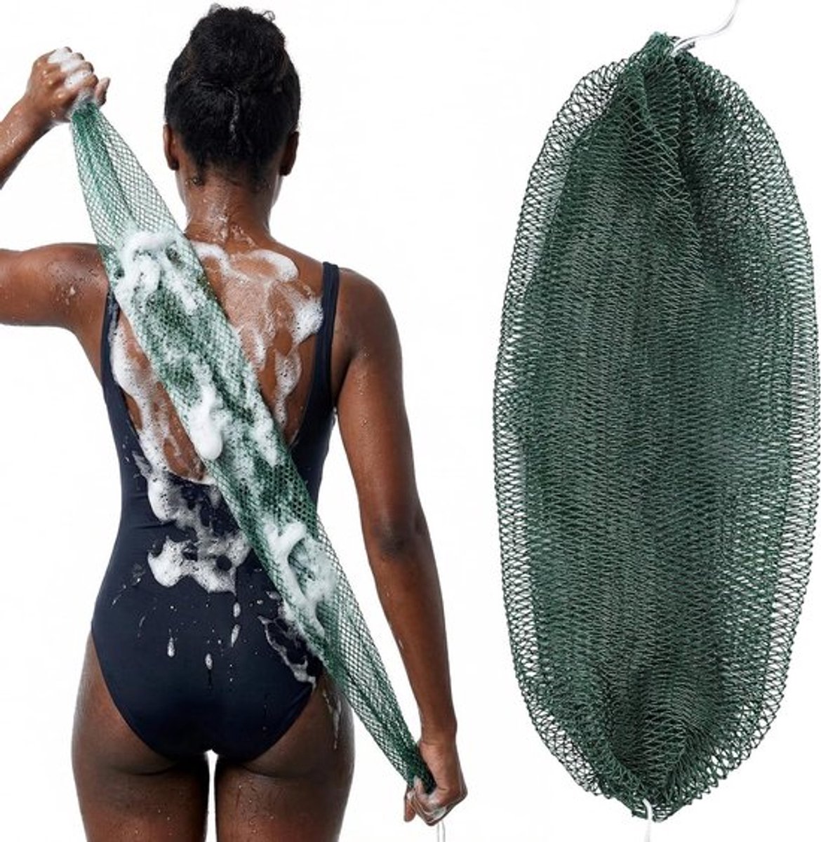 Afrikaanse netspons voor diepreinigende peeling, washandjes en rugborstel voor mannen en vrouwen