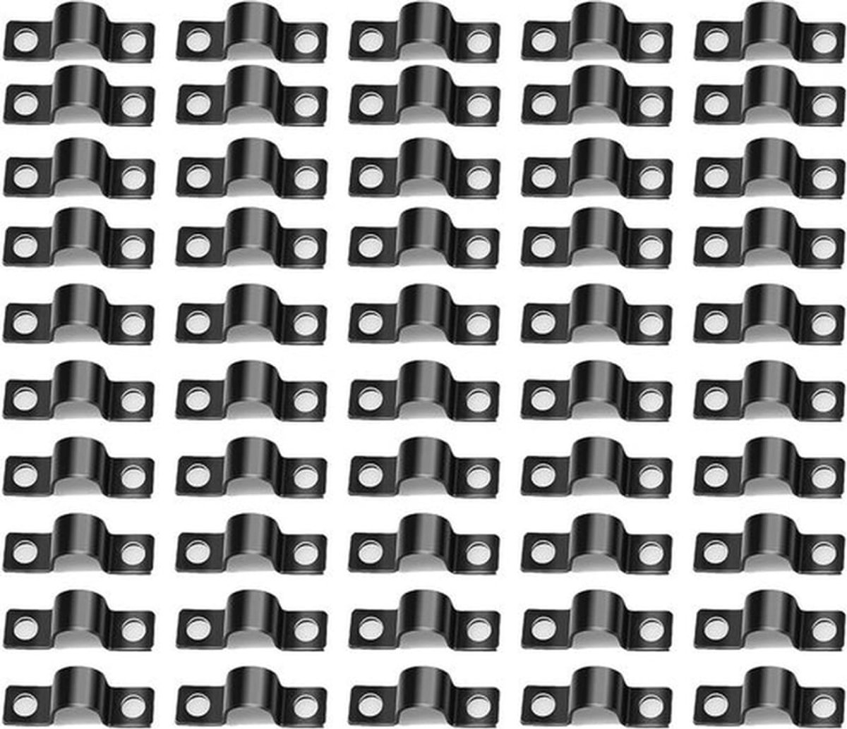 50 Stuks Metalen Klemmen voor 10mm Buizen - U-vormige Antioxidant Klemmen voor Waterafvoer en Kabels