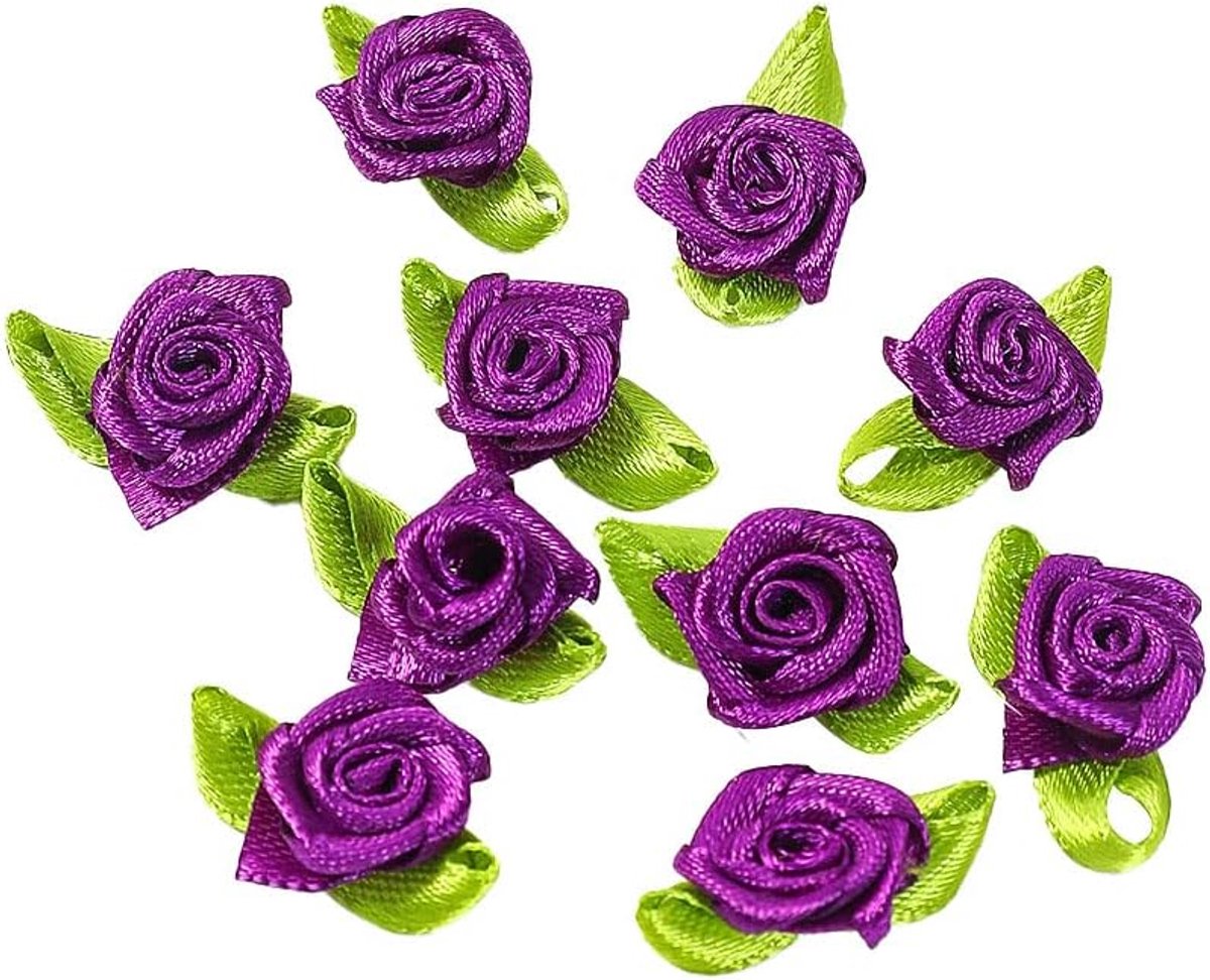 SnelShoppen - 100 Stuks Mini Kunstbloemen, Rozen, Bloemkoppen voor Creatief Knutselen, Bloemapplicaties, Versiering voor DIY Projecten, Slingers, Scra