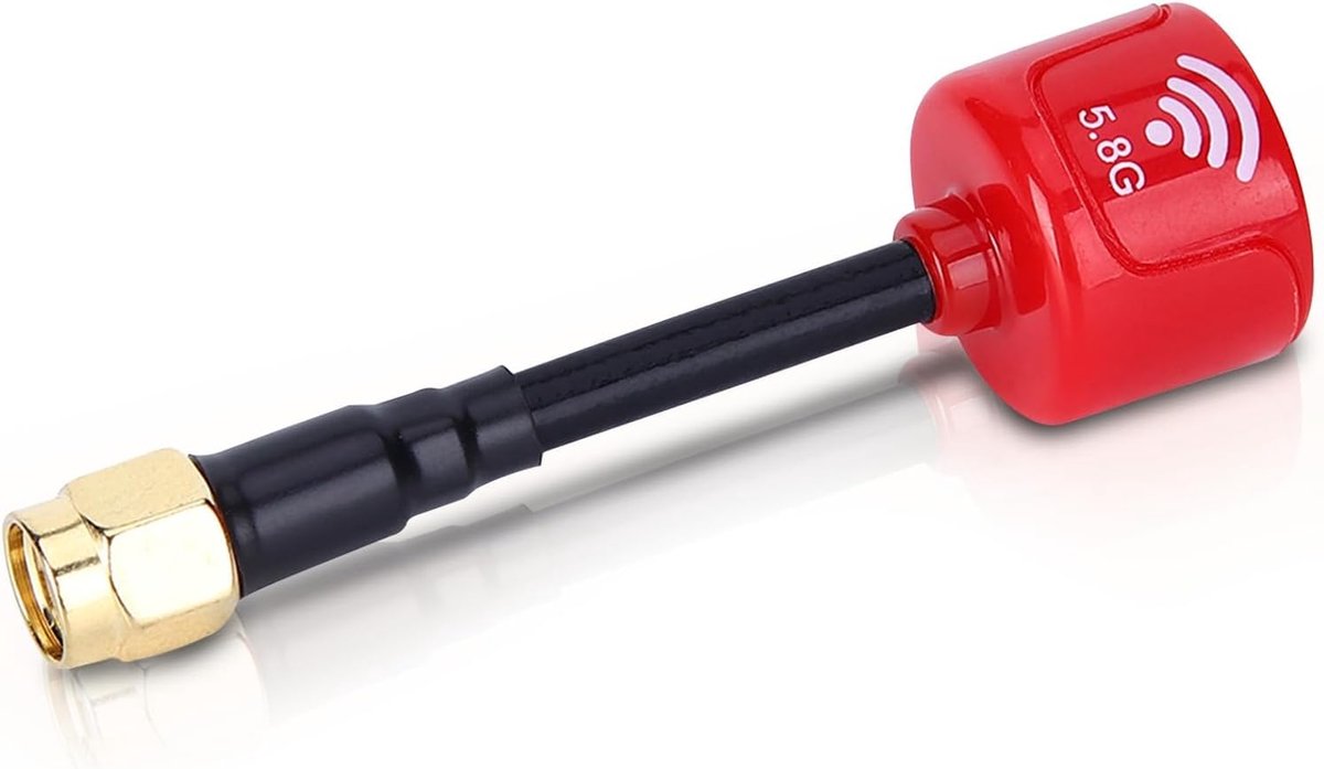 SnelShoppen - 5.8GHz 3dBi RHCP Antenne Lollipop Super Mini Antenne voor FPV Racing Drone RC Onderdelen Accessoire (binnenopening-rood)