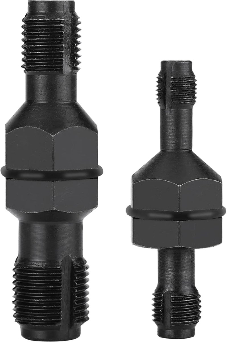 SnelShoppen - 2-delige Bougiekop Draad Tap Set, Carbon Staal Bougiekop Draad Reparatie Tool, M10 M12 M14 M18, Professioneel Gereedschap voor Draadhers