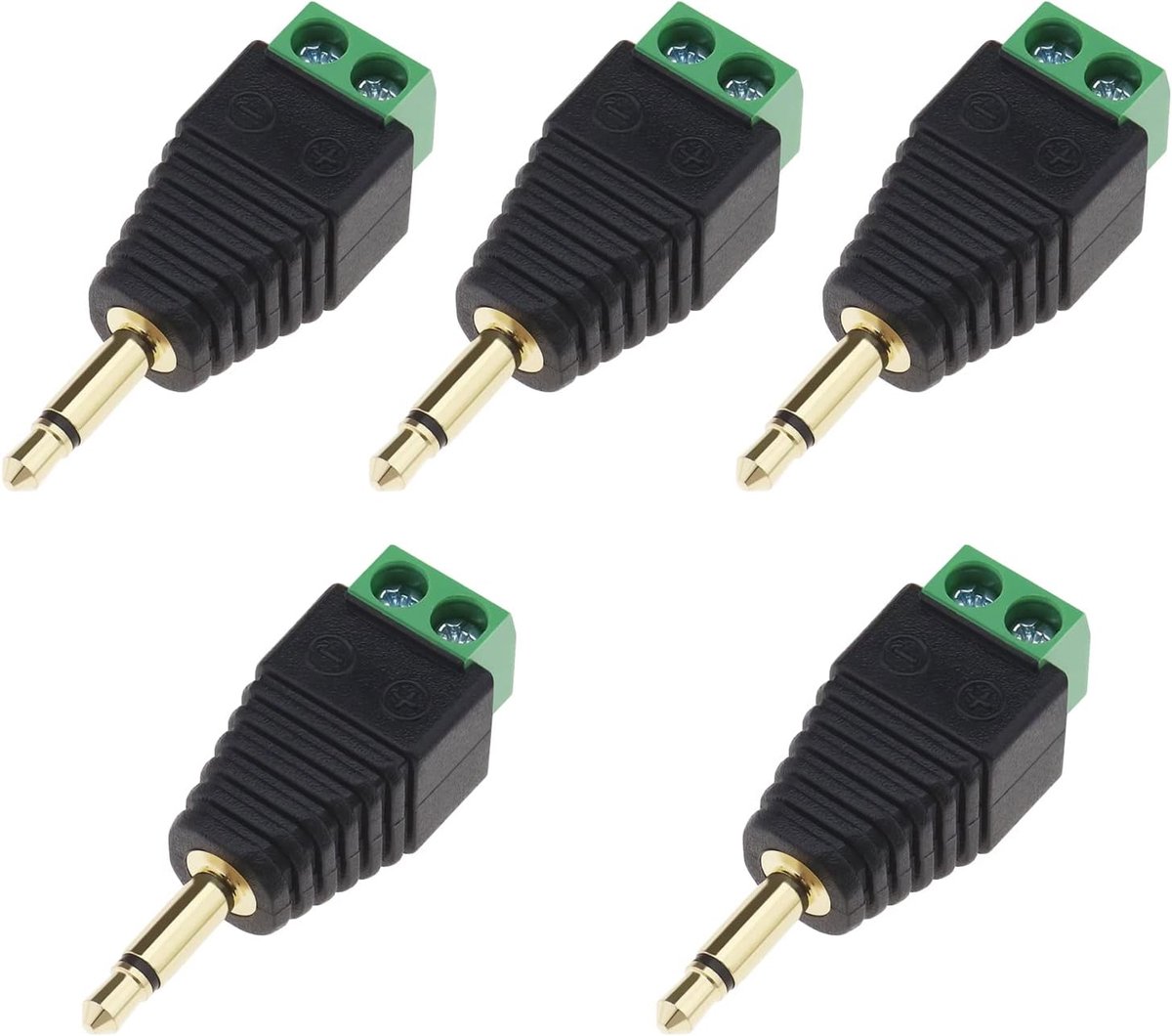 3.5mm mono solderless male power connector - eenvoudig te installeren - voor audioapparatuur - ShopVlot