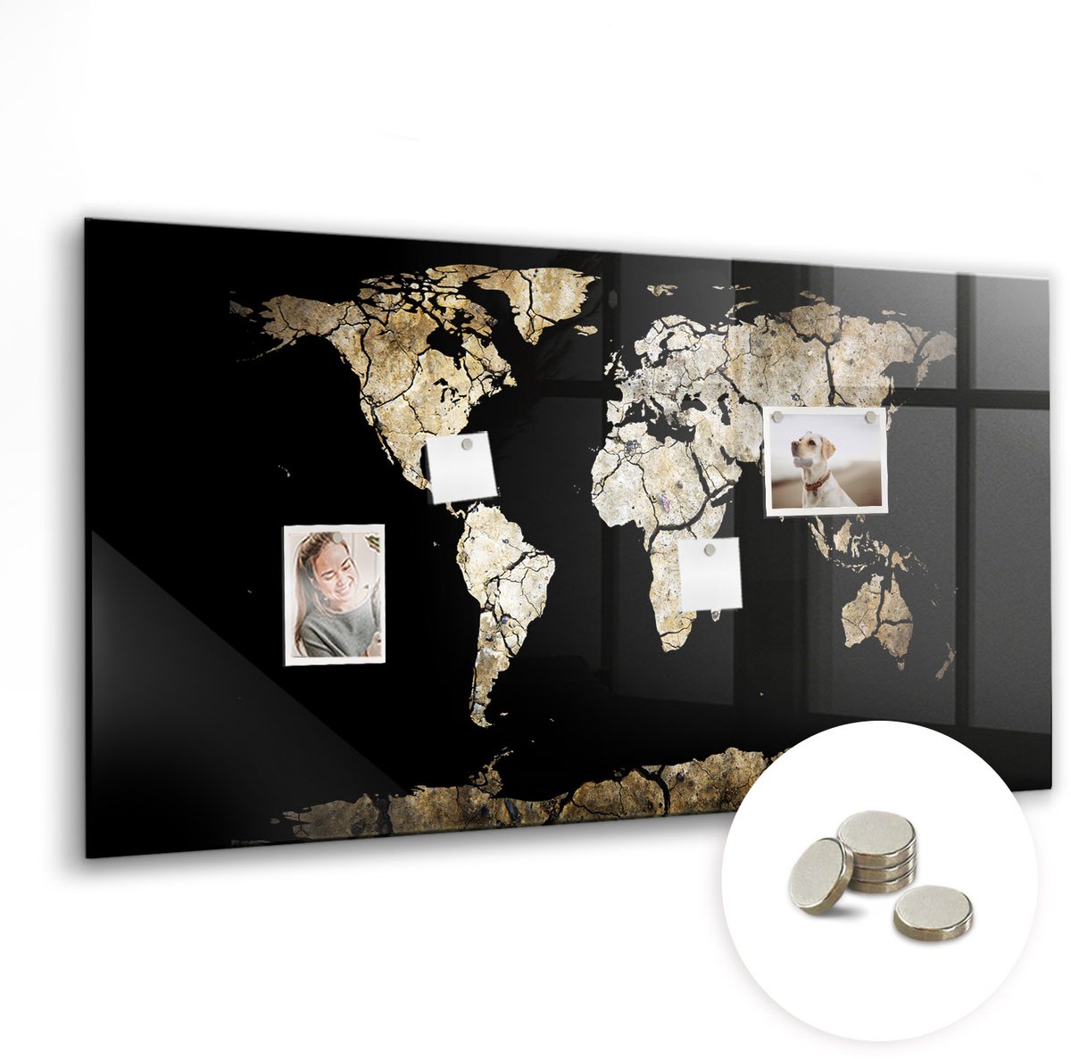 Coloray Glazen Magneetbord - Magnetisch Bord Groenten - 120x60 cm - Veelkleurig Magneetbord - Magnetic Board - Keuken Decoratie