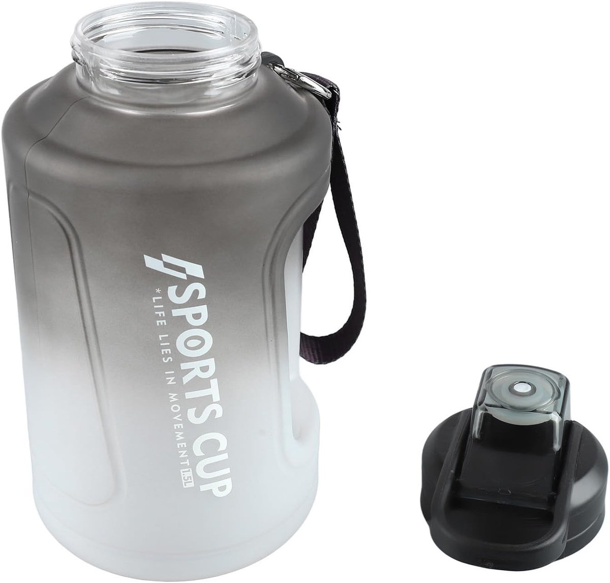 SnelShoppen - 1500Ml Water Cup, Drinkbeker, Waterfles, Grote Capaciteit Waterbeker, Buitenactiviteiten, Reis, Valbestendig, Plastic Beker, Gradiënt Gr