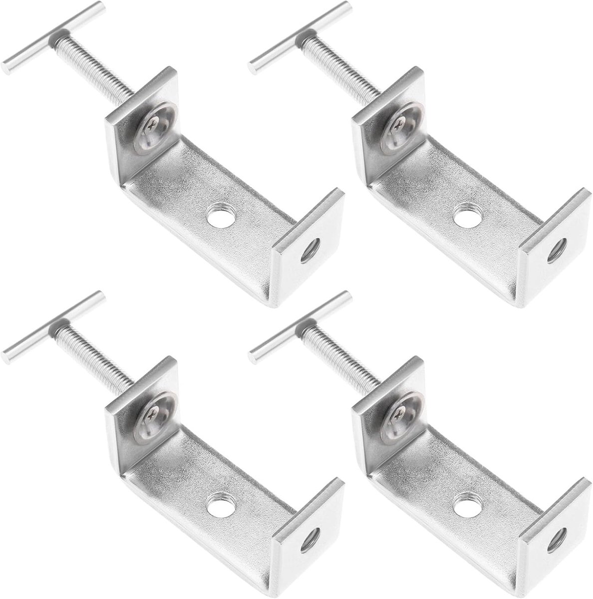 SnelShoppen - 4 Stuks Stevige C Klemmen 304 RVS Houtbewerking Klem 65mm Breed Klemopening Tijgerklem Voor Klussen Auto Reparatie Handbediening
