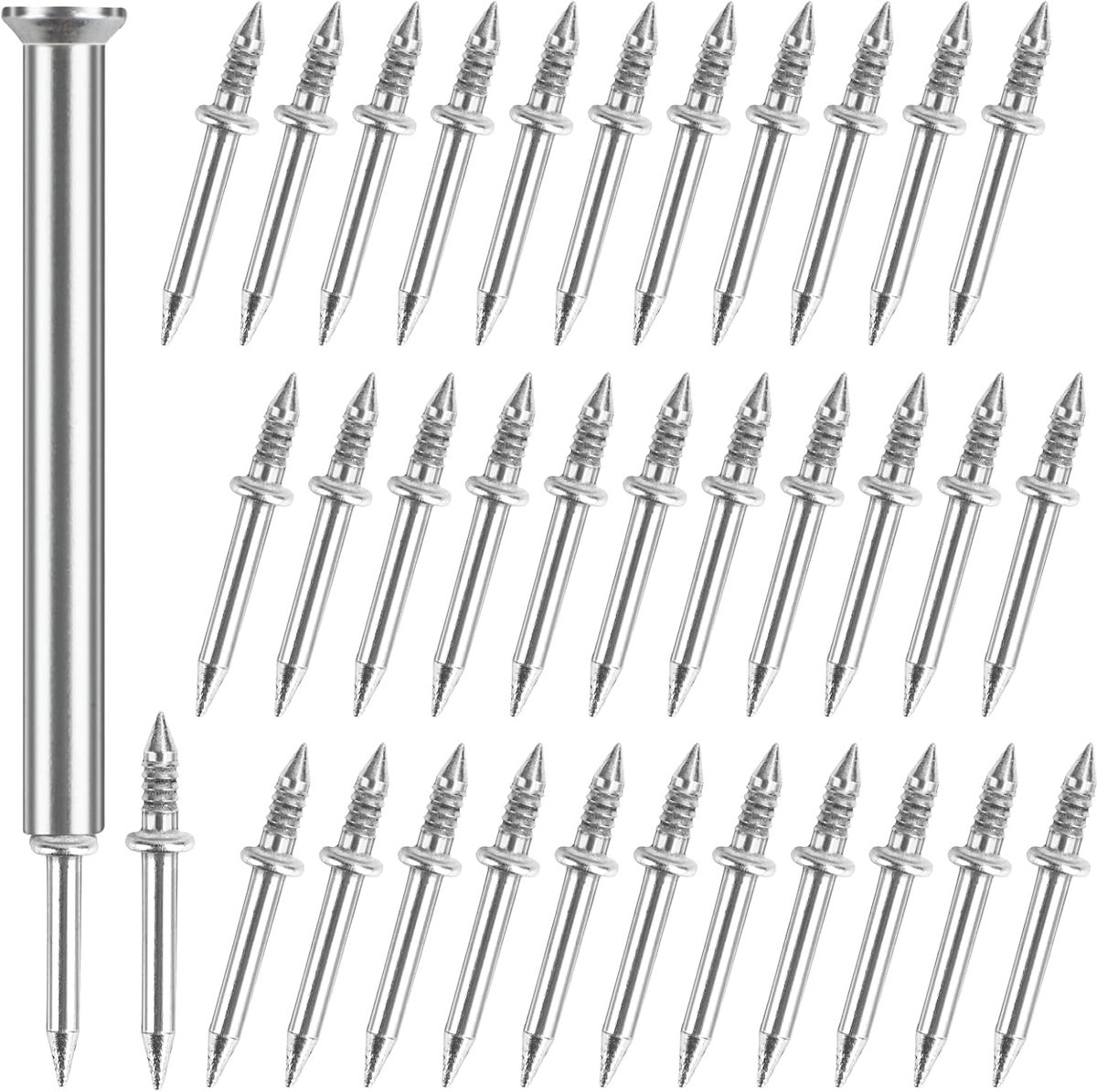 SnelShoppen - Seamless Skirting Board Nails met Dubbelkopige Basisdraad, 100 Stuks Onzichtbare Veiligheidsschroeven, Inclusief Speciaal Insteek Gereed