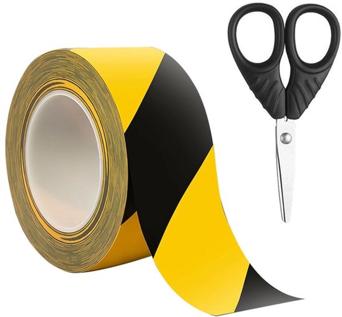 Reflecterende Plakband Geel Zwart, 33m x 5cm, Veiligheidsband, Waterdichte Waarschuwingsband voor Auto's en Trailers, Ideaal voor Markeren en Beveiligen