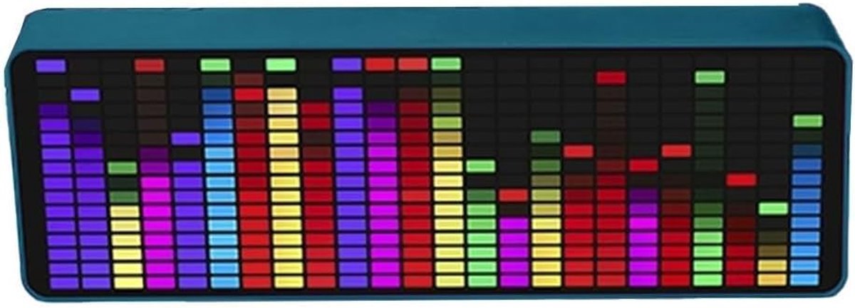 SnelShoppen - Music Spectrum Indicator VU Meter RGB LED Muziek Spectrum Display Analyzer met Audio Kabel en USB - 84 Dynamische Effecten voor Feest, T