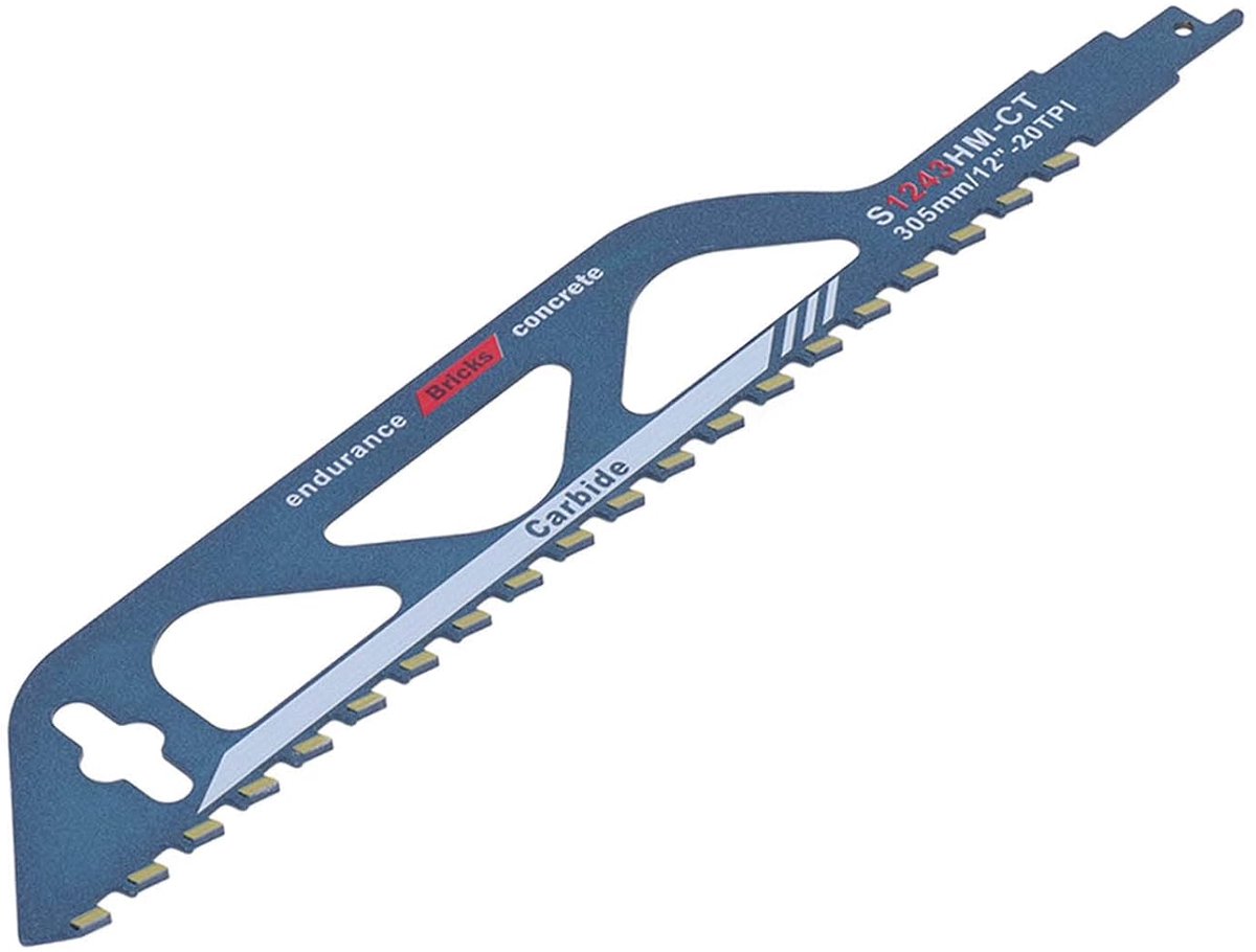 SnelShoppen - Sabresnijblad 1.5mm Dikte voor Hout, Baksteen, Cement, Carbide Tanden voor Constructie en Demontage S1243HM