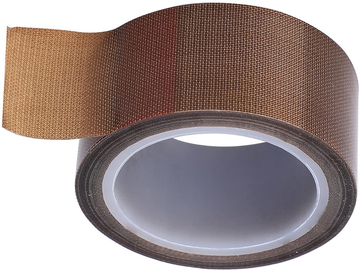 SnelShoppen - PTFE Glasweefseltape Hoge Temperatuur Isolatierol 10 M voor Vacuümsluitmachines met Dikte 0,13 mm en Breedte 13 mm voor Coatings en Glij