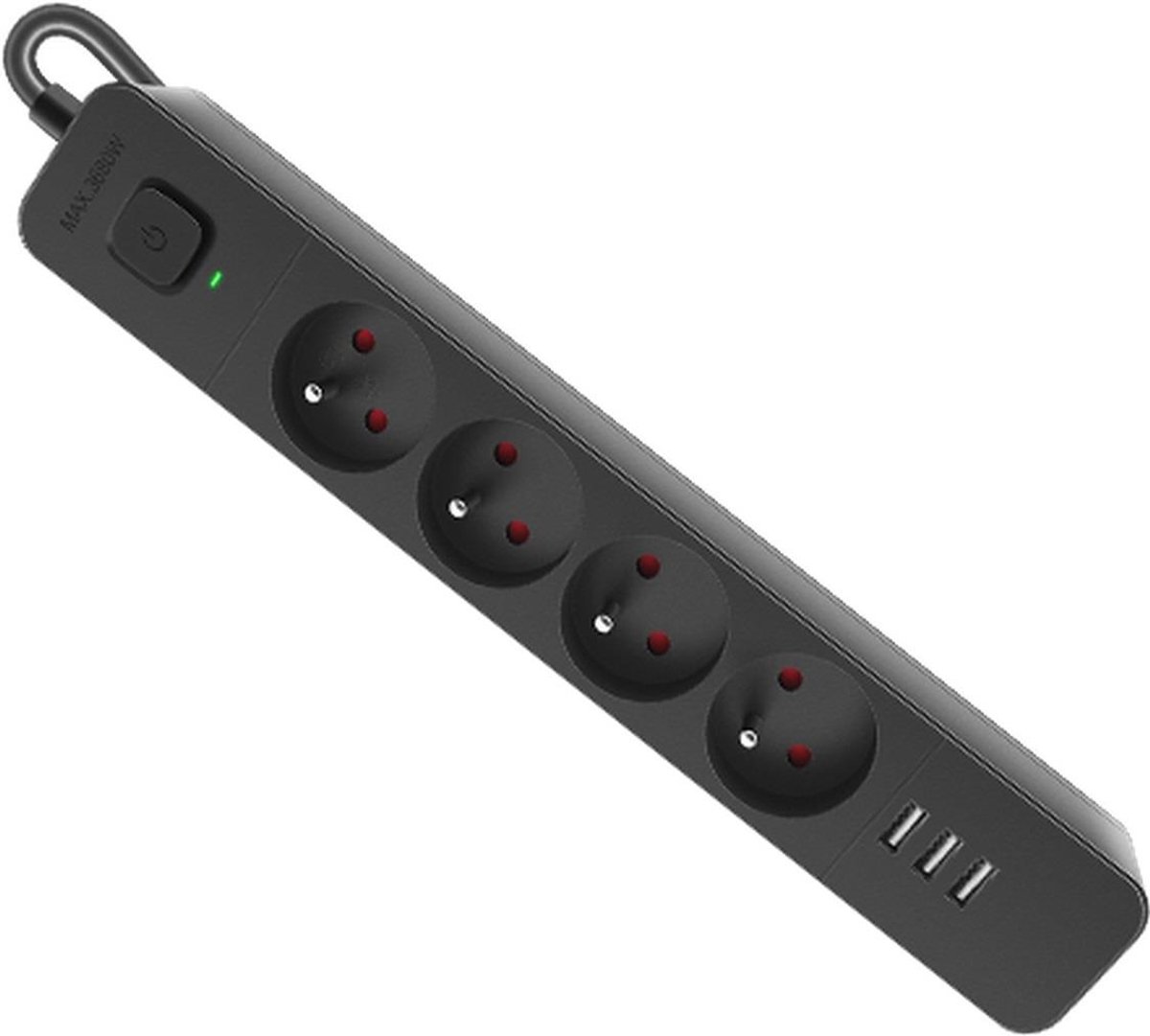 Defender Stekkerstrip Met 4 Stopcontacten En 3 Usb-Posten Voor Laptop En Home Computer (1,5 M)