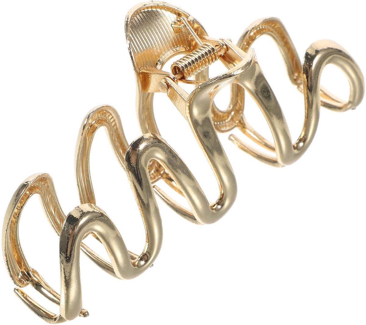 SnelShoppen - FRCOLOR Gouden Haarspeld Slang Haarclip Creatieve Niet-slip Franse Golf Ontwerp Haaraccessoires voor Vrouwen en Meisjes