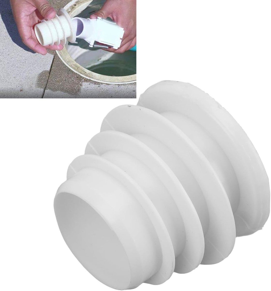 SnelShoppen - 2 Stuks Zwembad Cleaner Skimmer Cone Adapter Valve Cuff, Siliconen Materiaal Vervangingen voor Zwembad Cleaner, Duurzaam en Herbruikbaar
