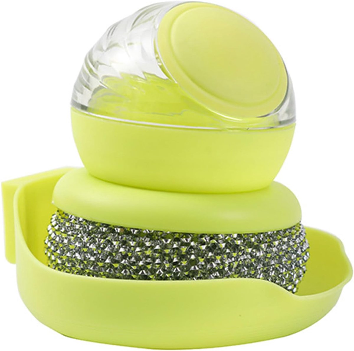 SnelShoppen - RVS Afwasborstel met Handvat, Multifunctionele Pot en Kom Schoonmaakborstel, Luxe Grijs (Groen), Ergonomisch en Antislip, Keukenaccessoi