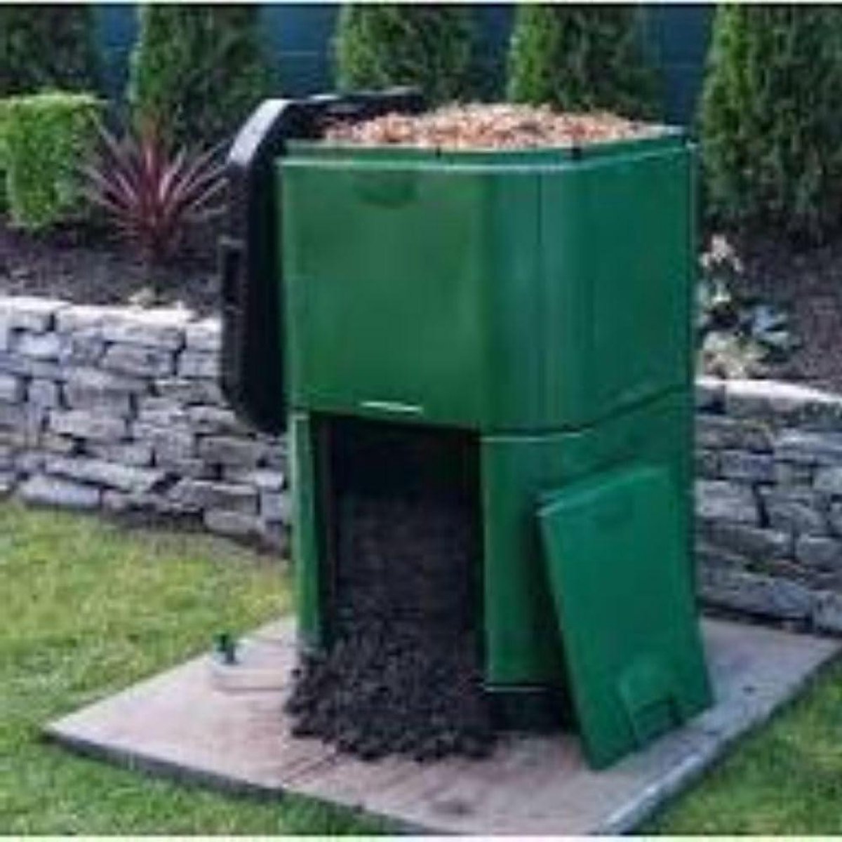 Compostcontainer - Afvalbak Tuin - Afval Verwerken - Snelle Aerobe Compostering - 200 Liter - Groen
