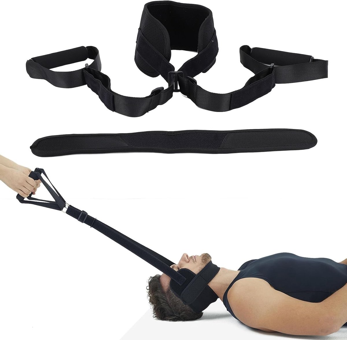 Neck Stretch Belt - Comfortabel handvat - Voor nekpijn - Spine decompressie tool - ShopVlot