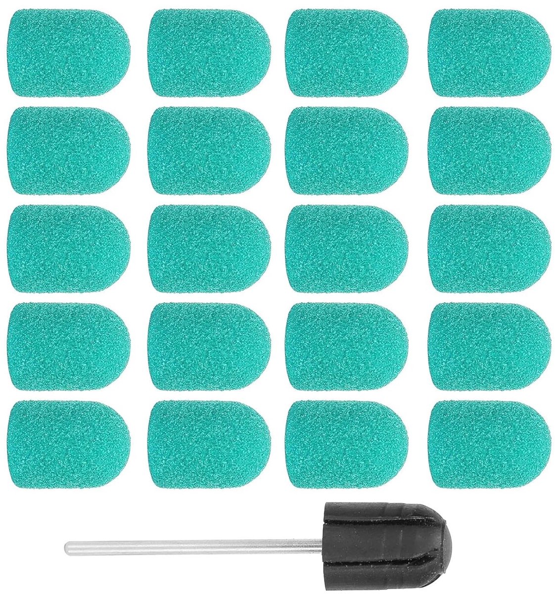 Draagbare Nail Art Schuurkap - Groen - 13 x 19 mm - Nagelpolijsttool voor Manicure en Pedicure